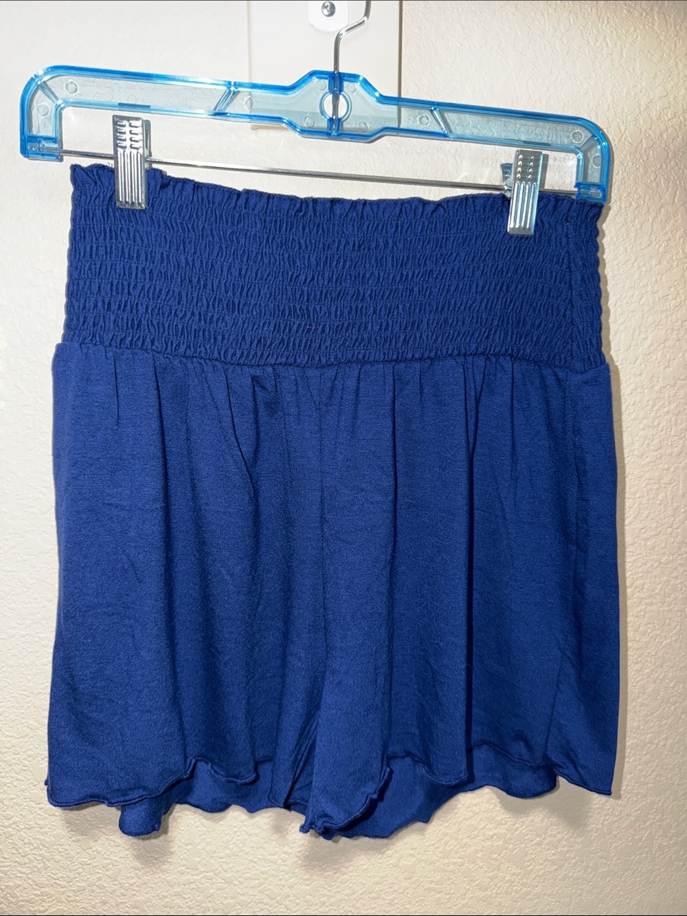 Zenana Outfitters Royal Blue Smocked Waist High-Rise Shorts